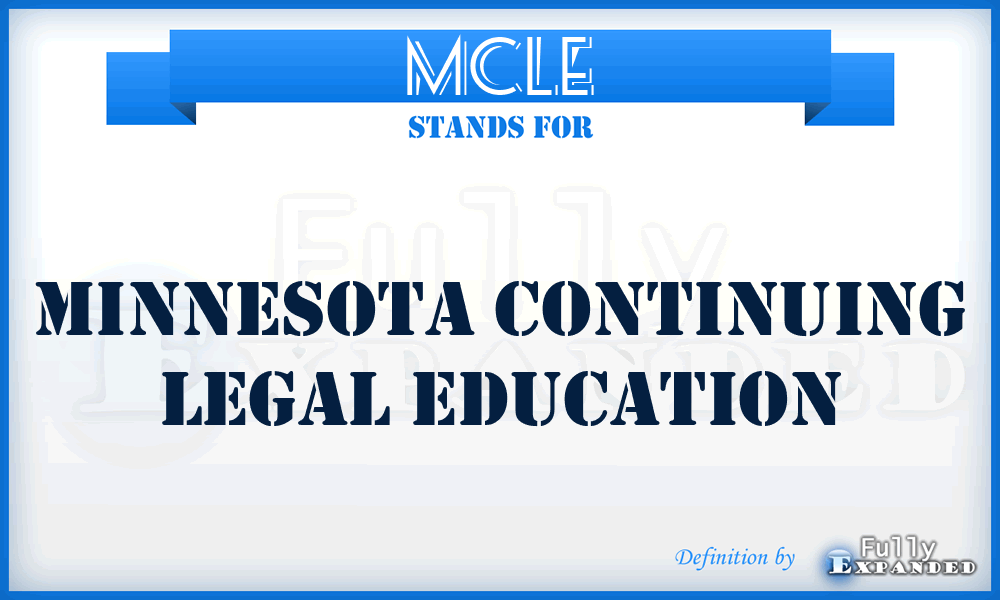 MCLE - Minnesota Continuing Legal Education