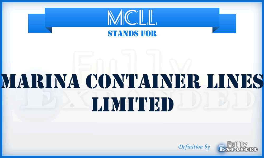 MCLL - Marina Container Lines Limited
