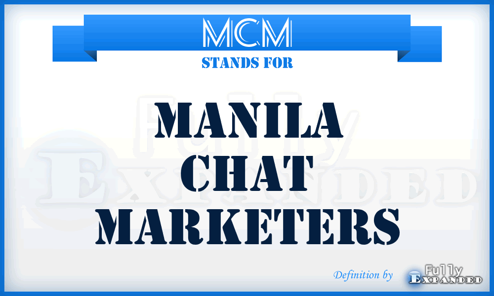 MCM - Manila Chat Marketers