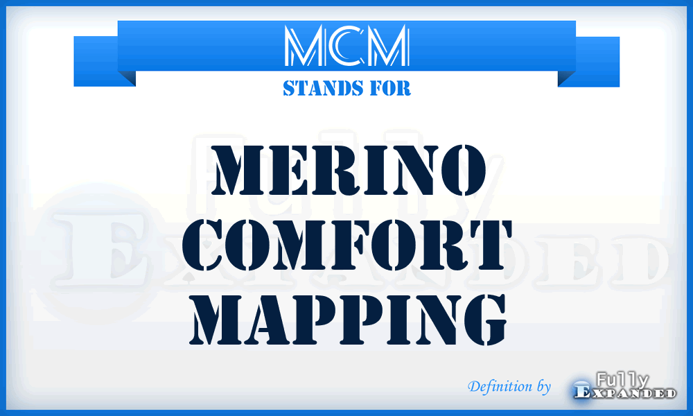 MCM - Merino Comfort Mapping
