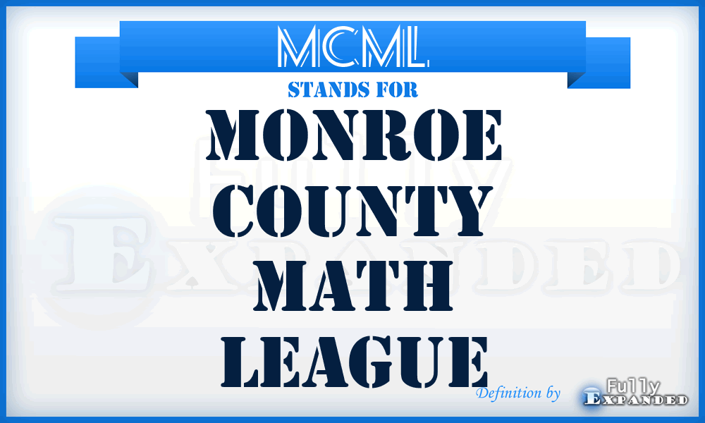 MCML - Monroe County Math League