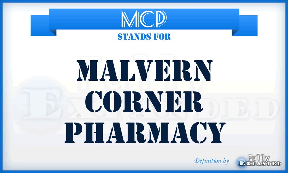 MCP - Malvern Corner Pharmacy