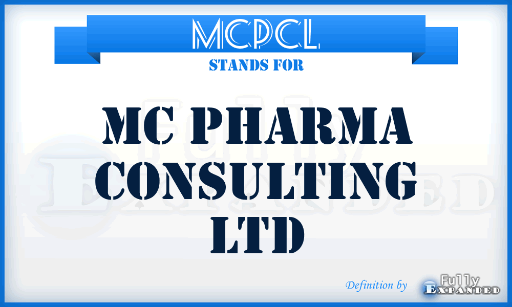 MCPCL - MC Pharma Consulting Ltd