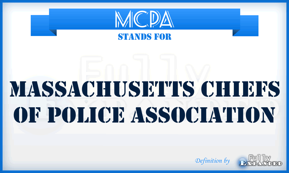 MCPA - Massachusetts Chiefs of Police Association