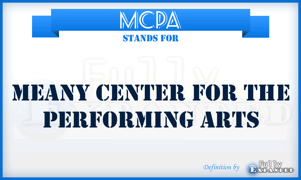 MCPA - Meany Center for the Performing Arts