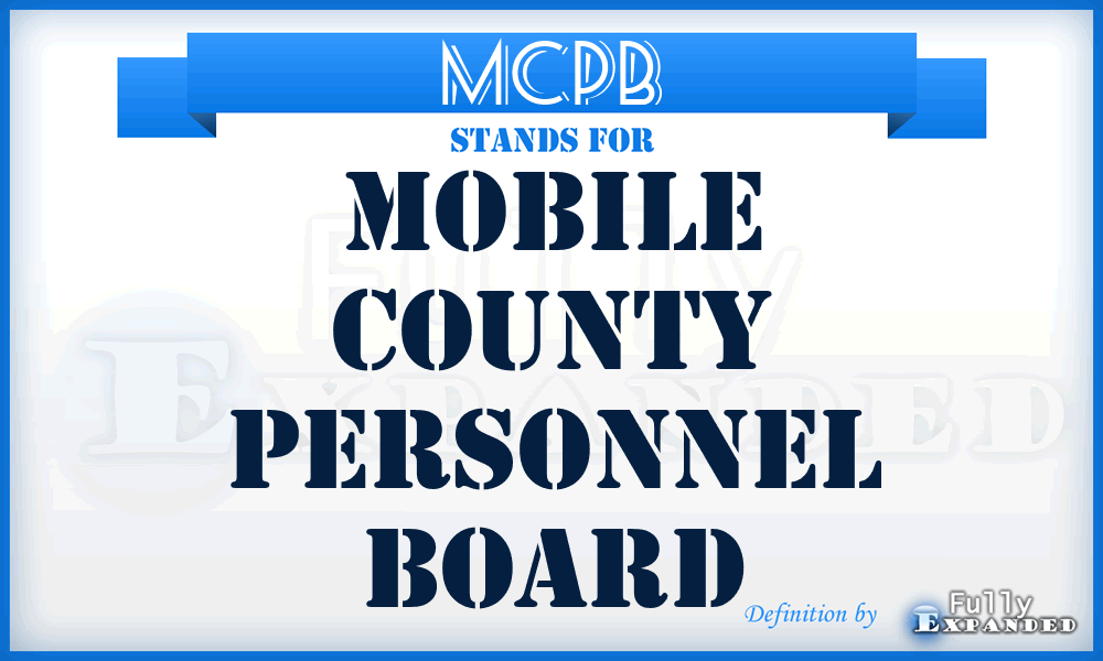 MCPB - Mobile County Personnel Board