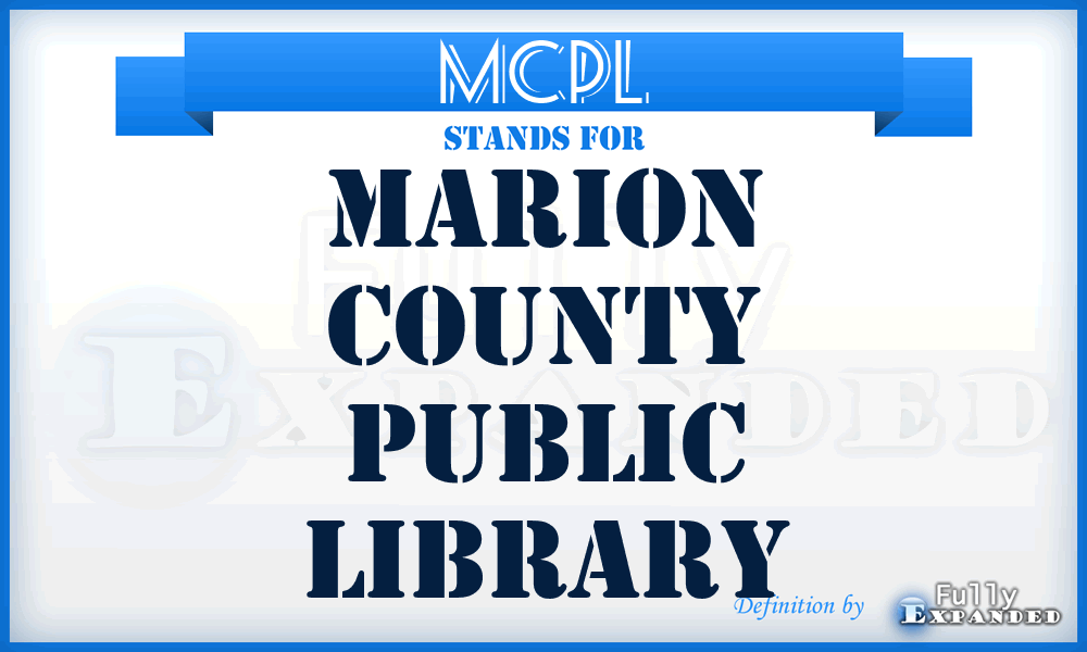 MCPL - Marion County Public Library
