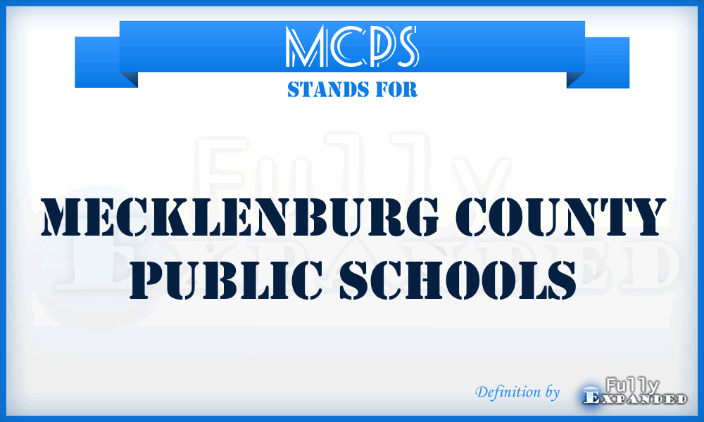 MCPS - Mecklenburg County Public Schools