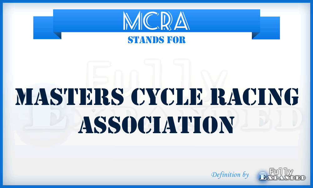 MCRA - Masters Cycle Racing Association