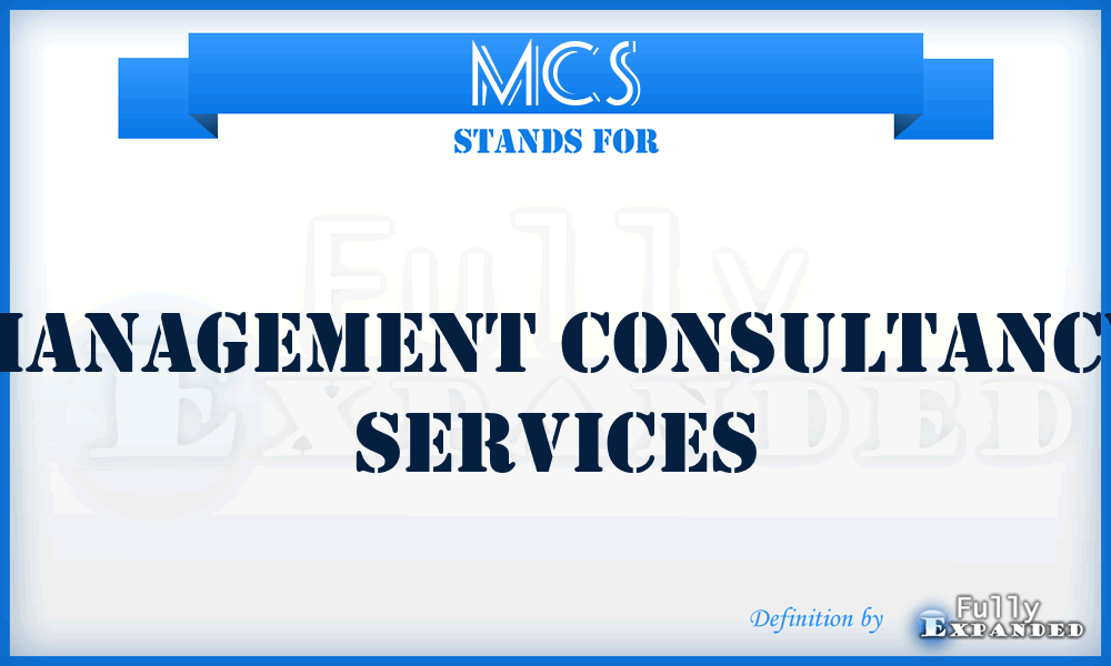 MCS - Management Consultancy Services