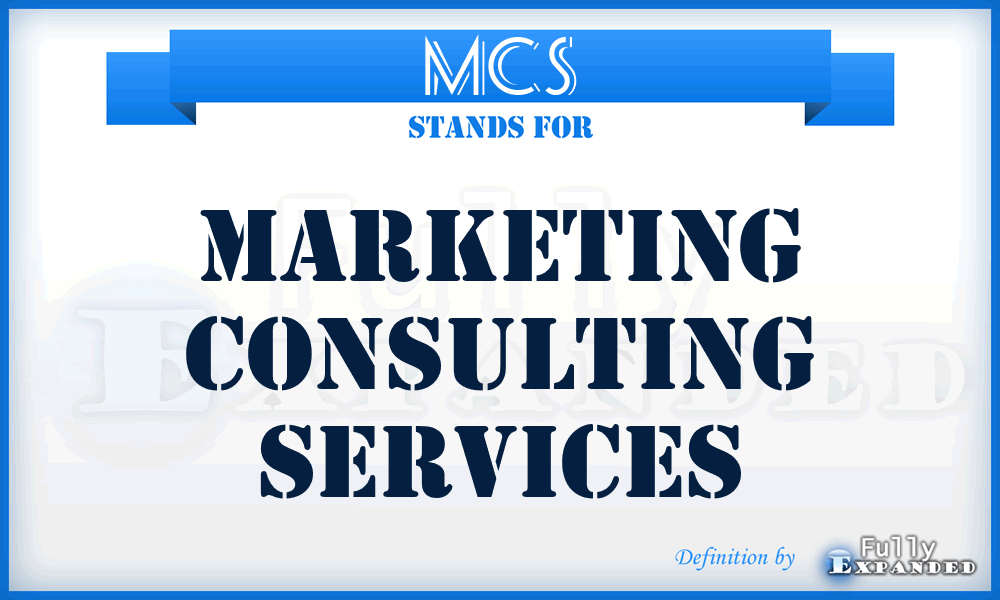 MCS - Marketing Consulting Services