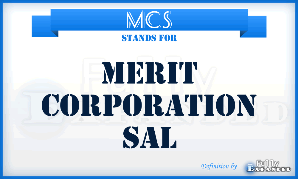 MCS - Merit Corporation Sal