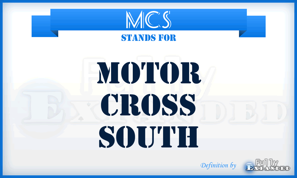 MCS - Motor Cross South