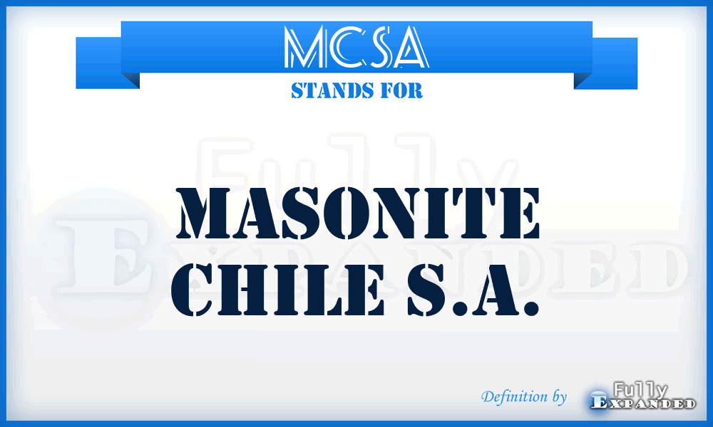 MCSA - Masonite Chile S.A.