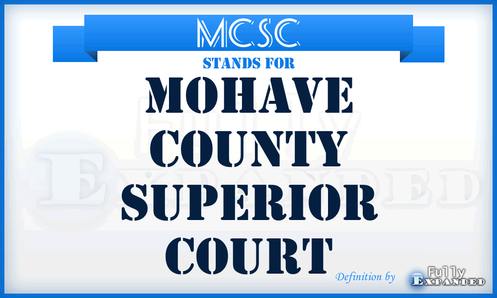 MCSC - Mohave County Superior Court