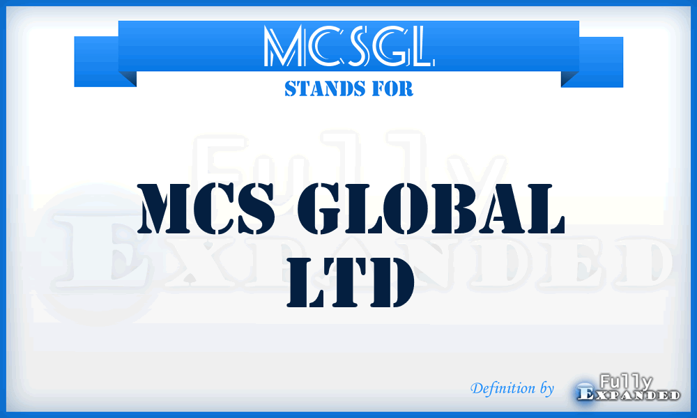 MCSGL - MCS Global Ltd