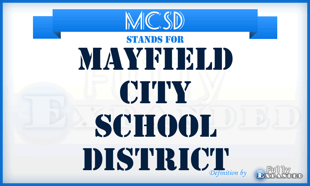 MCSD - Mayfield City School District