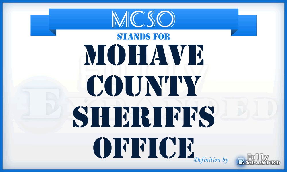 MCSO - Mohave County Sheriffs Office