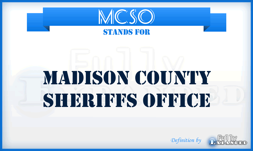 MCSO - Madison County Sheriffs Office