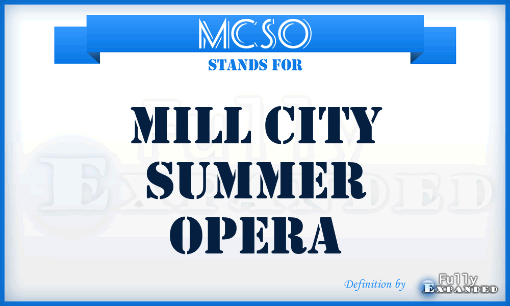 MCSO - Mill City Summer Opera