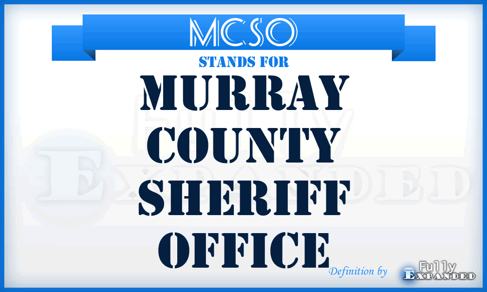 MCSO - Murray County Sheriff Office