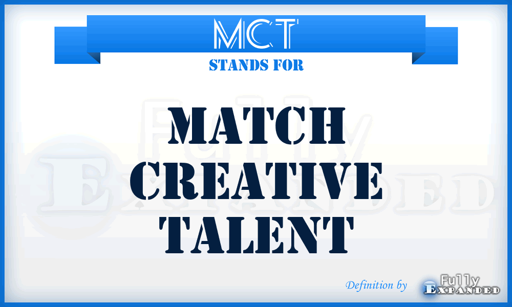 MCT - Match Creative Talent