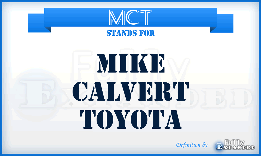 MCT - Mike Calvert Toyota