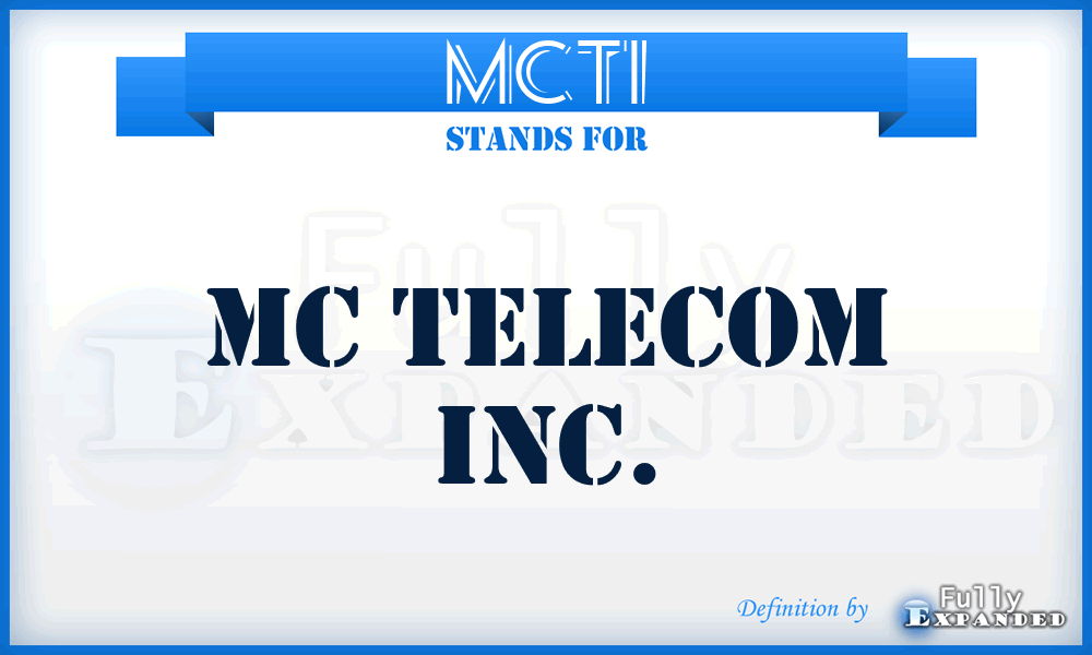 MCTI - MC Telecom Inc.