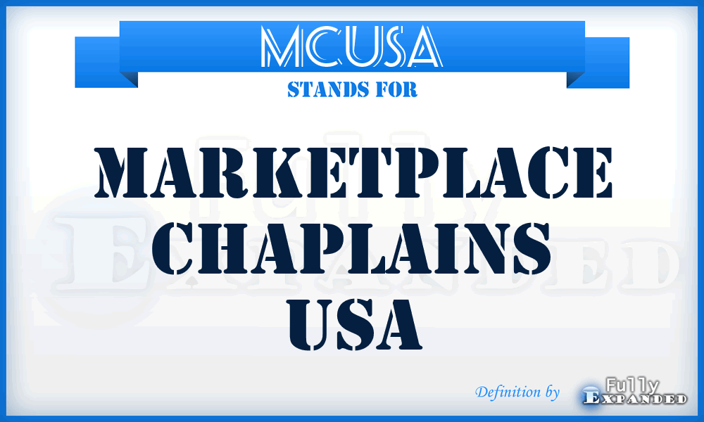 MCUSA - Marketplace Chaplains USA