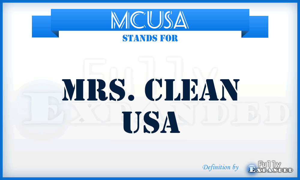 MCUSA - Mrs. Clean USA