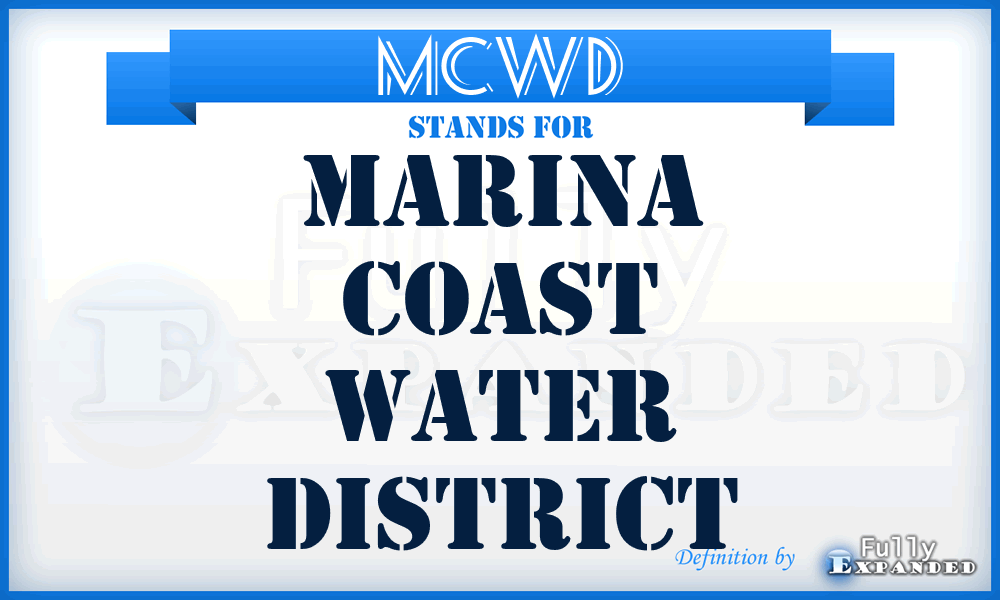 MCWD - Marina Coast Water District