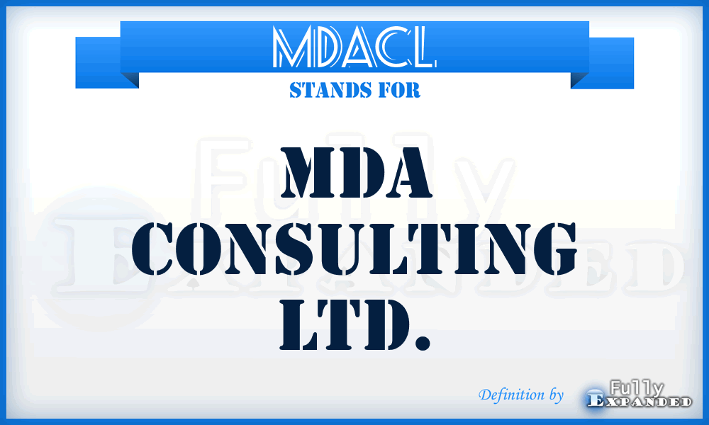 MDACL - MDA Consulting Ltd.