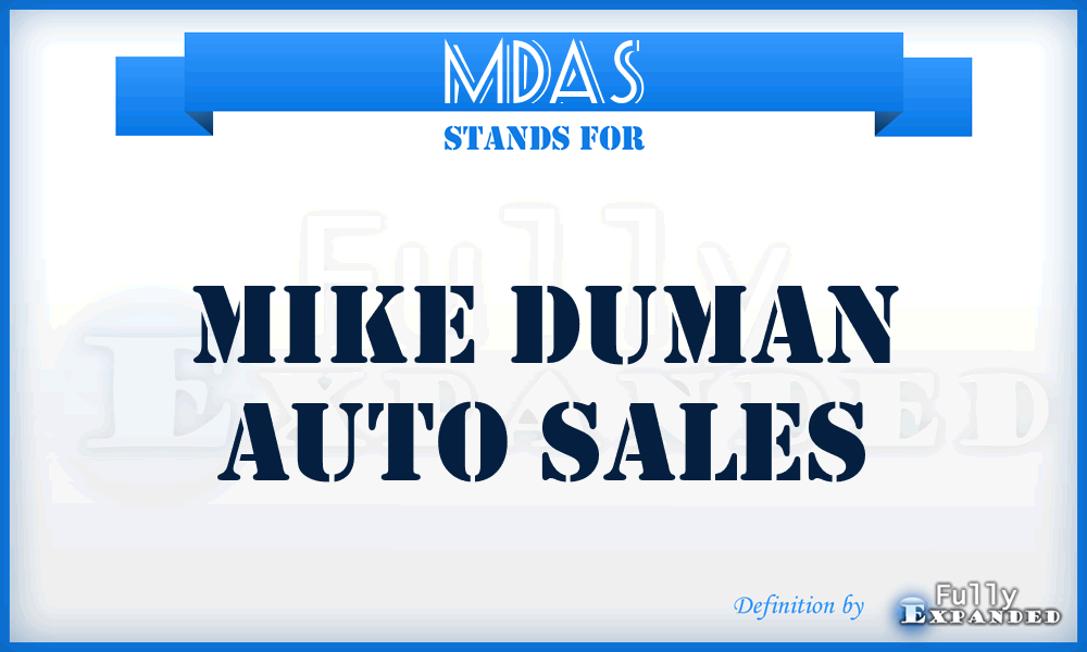 MDAS - Mike Duman Auto Sales