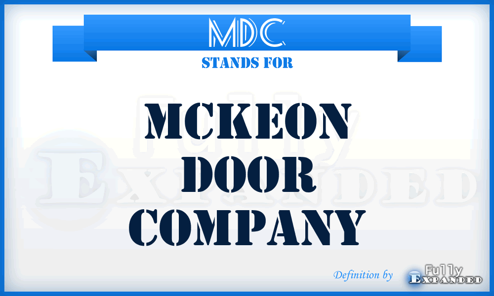 MDC - Mckeon Door Company