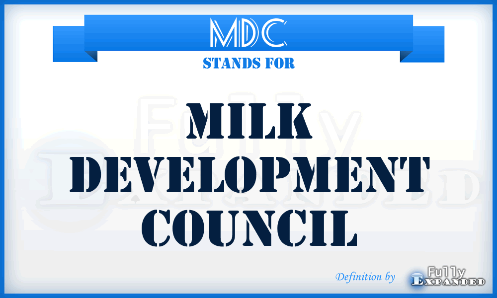 MDC - Milk Development Council
