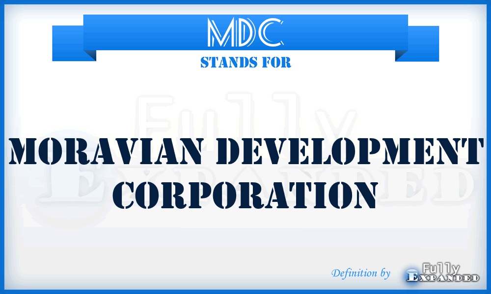 MDC - Moravian Development Corporation