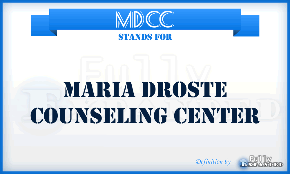 MDCC - Maria Droste Counseling Center