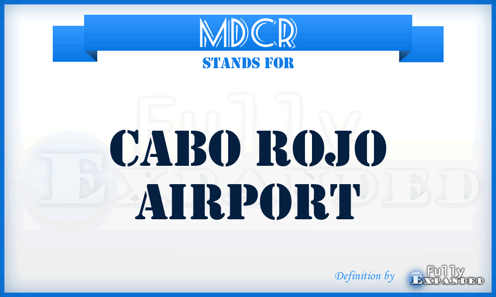 MDCR - Cabo Rojo airport
