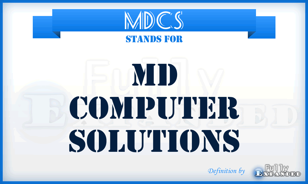 MDCS - MD Computer Solutions