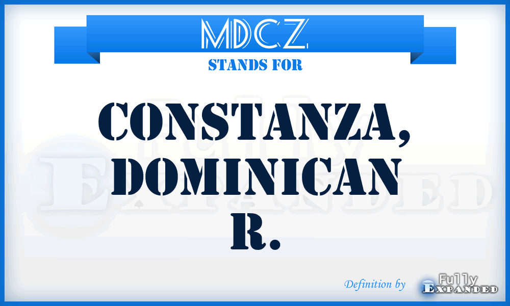 MDCZ - Constanza, Dominican R.