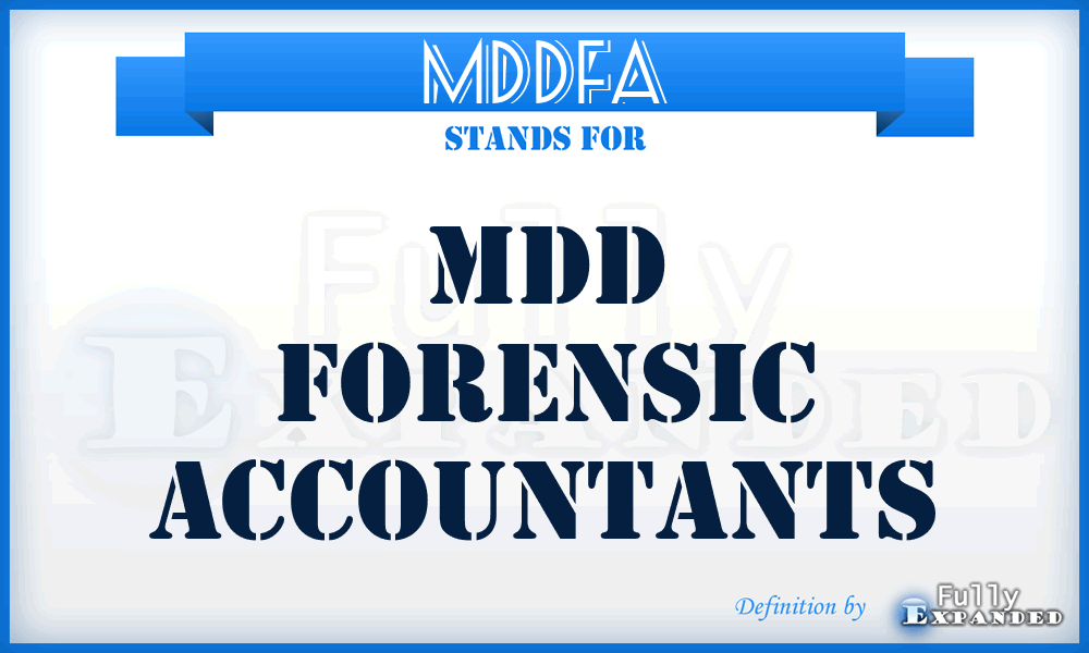 MDDFA - MDD Forensic Accountants