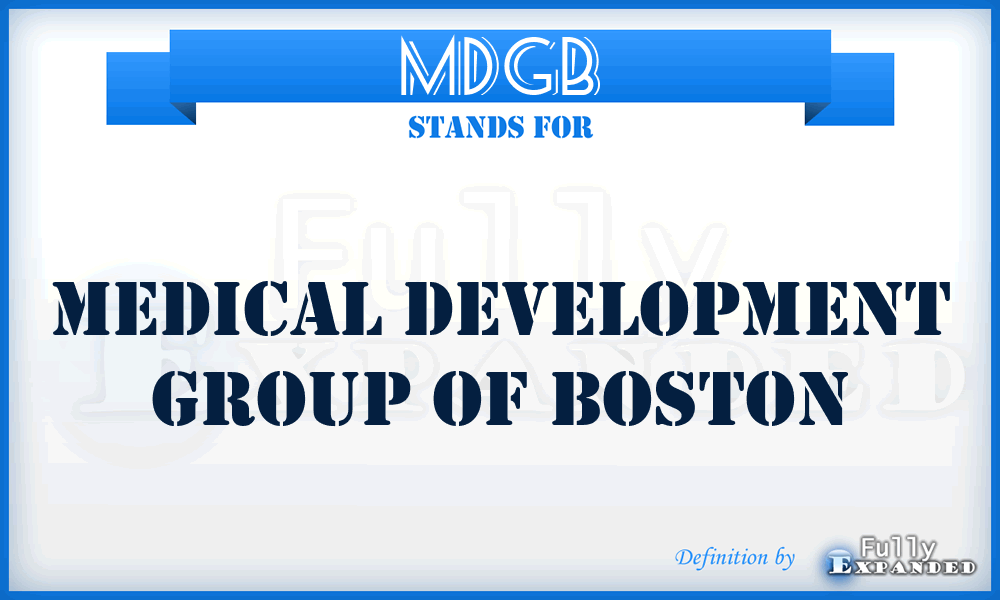 MDGB - Medical Development Group of Boston