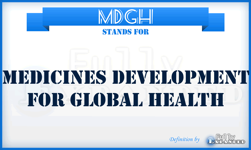 MDGH - Medicines Development for Global Health