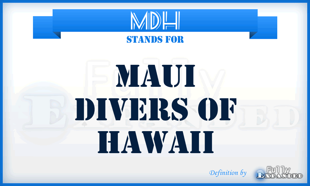 MDH - Maui Divers of Hawaii