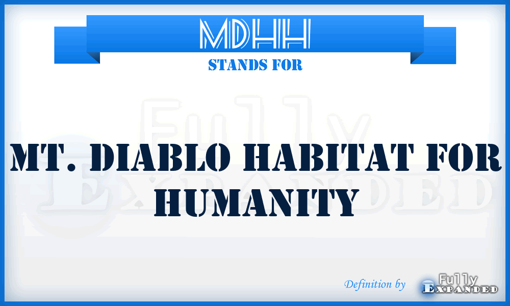 MDHH - Mt. Diablo Habitat for Humanity
