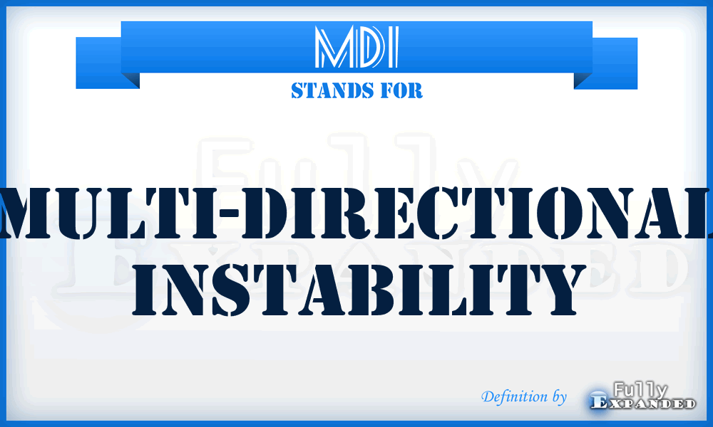 MDI - multi-directional instability