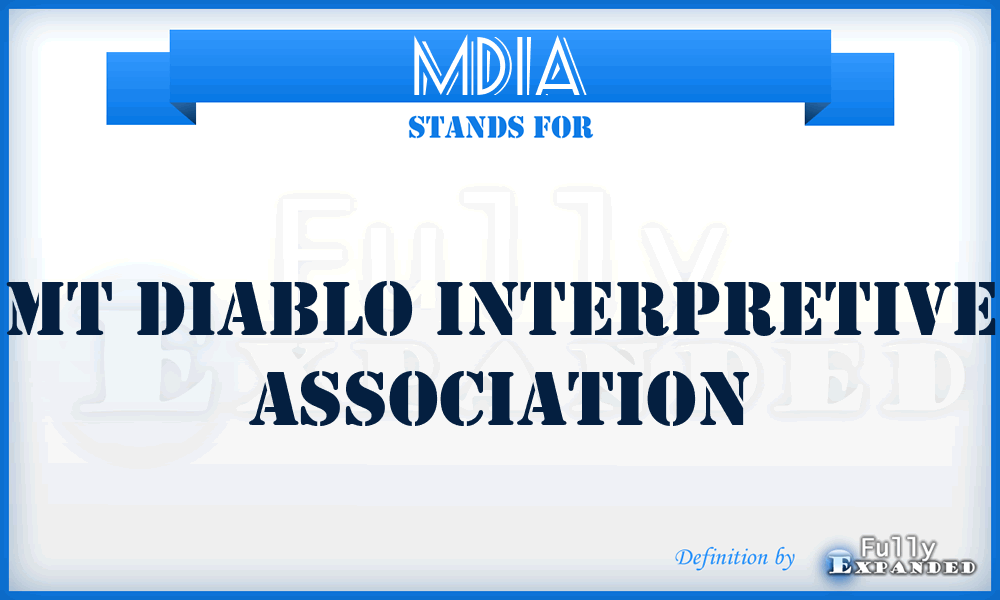 MDIA - Mt Diablo Interpretive Association