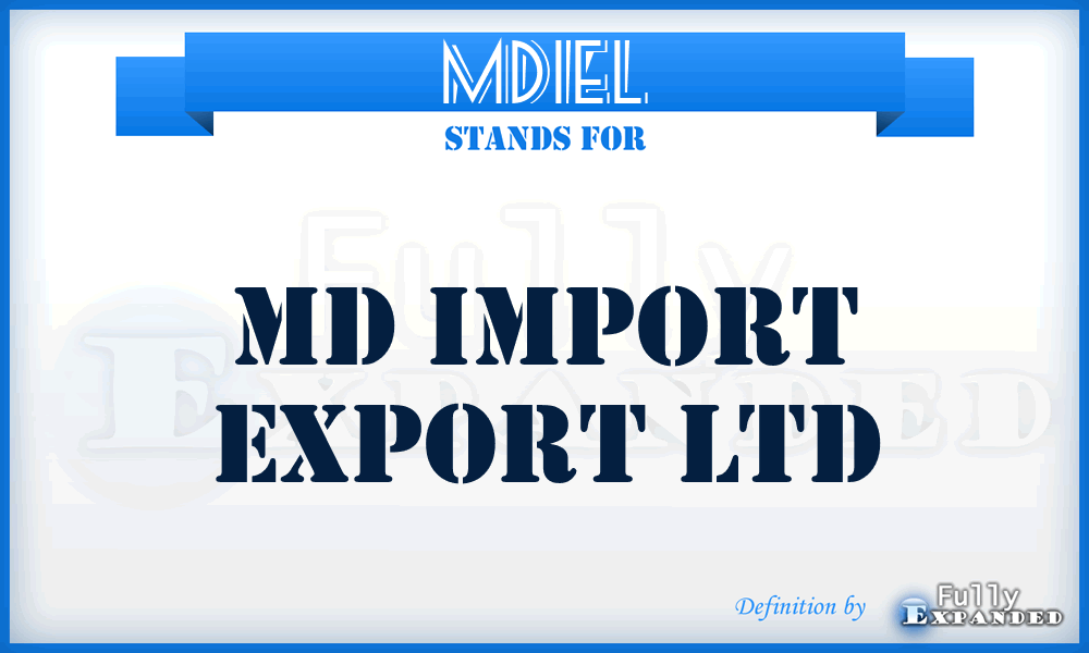 MDIEL - MD Import Export Ltd