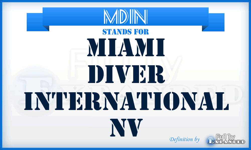 MDIN - Miami Diver International Nv