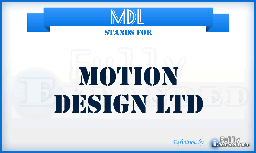MDL - Motion Design Ltd